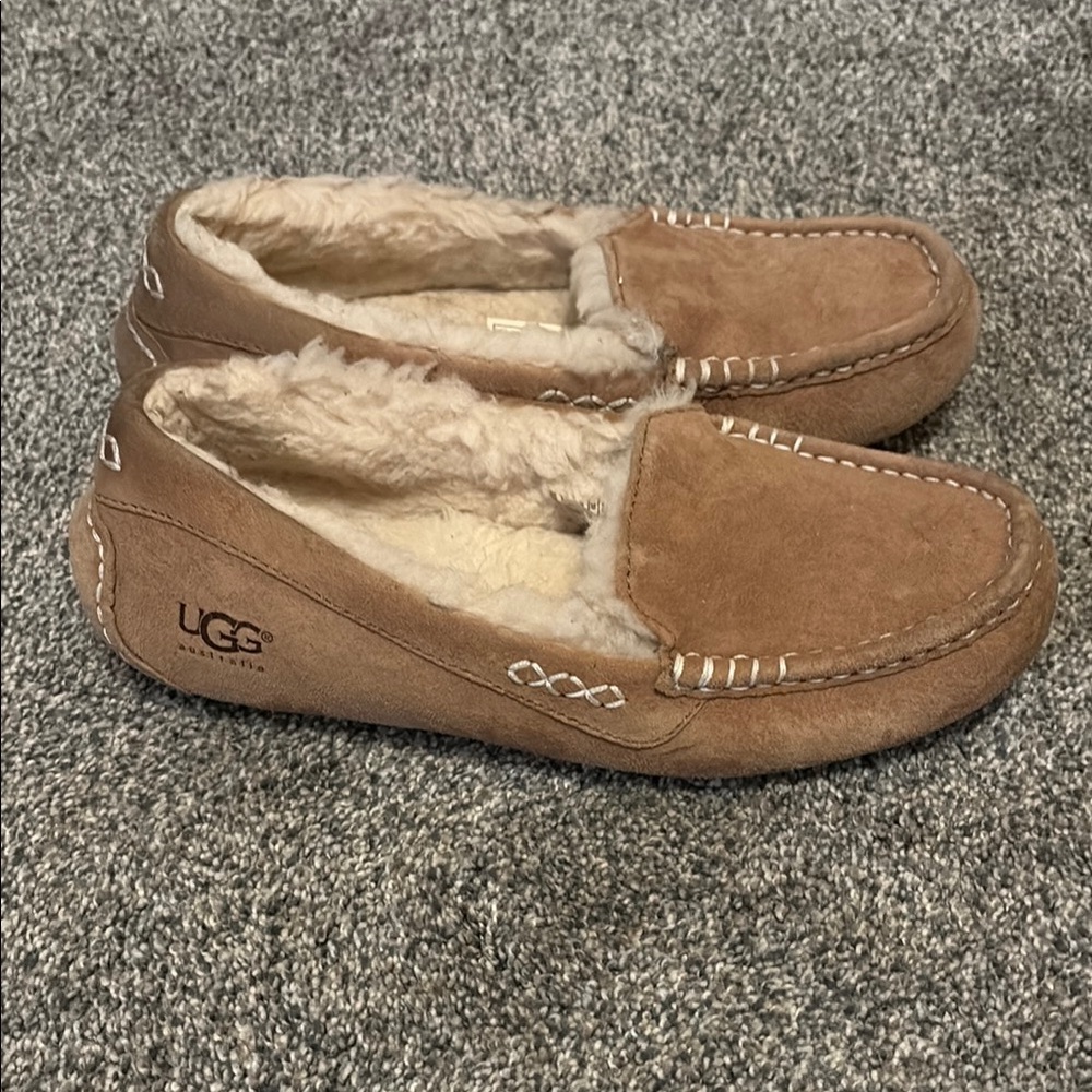UGG Tan Suede Moccasin Slippers